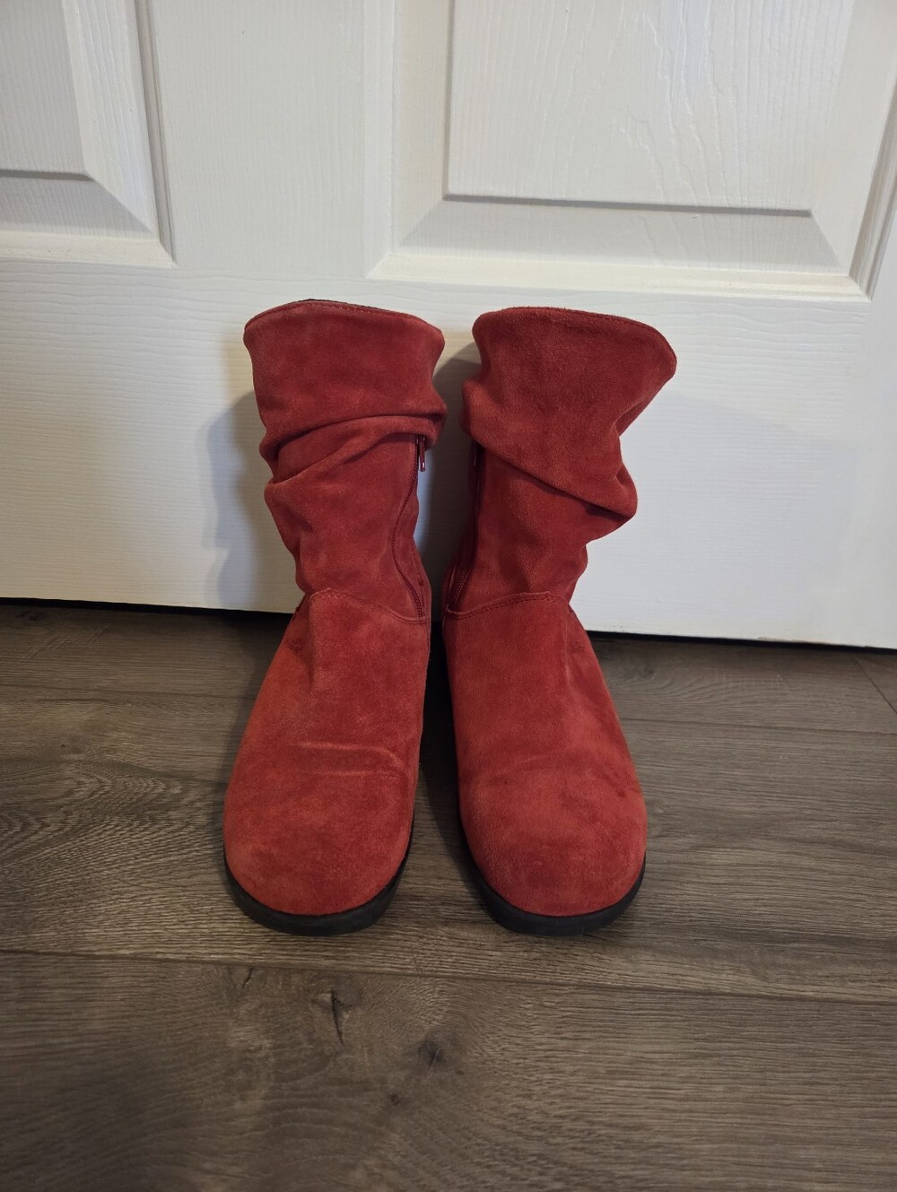 Martino of Canada Chatelle Red Slouch Ankle Boots